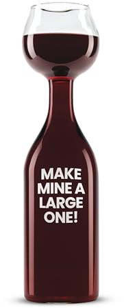 #winning Wine Bottle Drinking Glass Make Mine A Large One Novelty Full Bottle