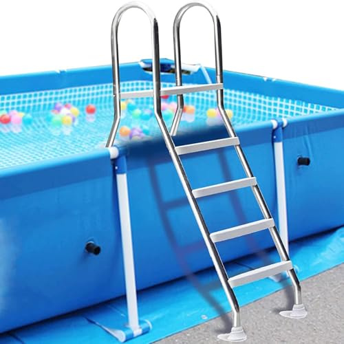 Oberirdische Poolleiter mit rutschfesten Stufen, unterstützt 227 kg für 132 cm Pools