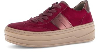 Gabor Damen Low-Top Sneaker, Frauen Sneaker,Silber,rosa,grau,beige,Lack,braun,klassisch,Komfort-Mehrweite,modisch,Soft-Move,Merlot,40 EU / 6.5 UK