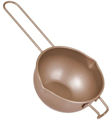 IWOWHERO Karbonstahl Schmelztopf für Schokolade und Butter Oxidationsbeständig Integrierte Form Gleichmäßige Schnelle Wärmeleitung Vielseitiger Wärmebehälter für Schokolade Käse Wachs