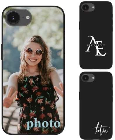 Individuelle personalisierte Hülle kompatibel mit Apple iPhone 8/7 / SE 2022 2020 - Anpassbare Foto Bild Logo Text Handyhülle, Schlankes Silikon Schutzhülle, einzigartiges Geschenk