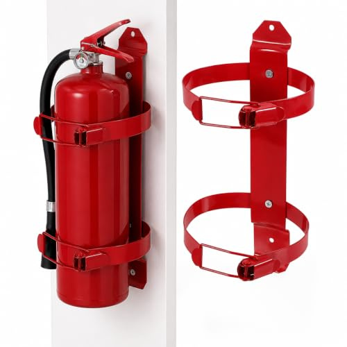 Fomiyes Soporte De Pared Para Extintor De Incendios de 2 Kg,Montaje Ajustable Para VehíCulos Barcos Hogares Y Oficinas DiseñO Compacto 1 Soporte Rojo