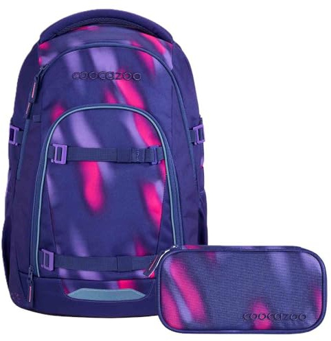Coocazoo Mate Schulrucksack Set 2tlg. inkl Schlamperbox (Aurora Glow)