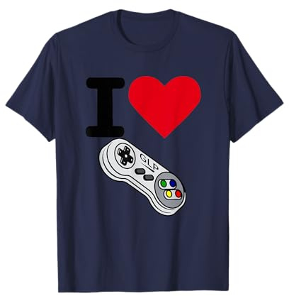 I Love GLP's Ich Liebe Retro Controller Comic Art Gamer Nerd T-Shirt