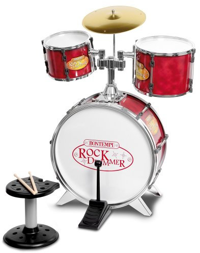 Bontempi JD5210 Schlagzeug mit Hocker, 4-teilig, groß