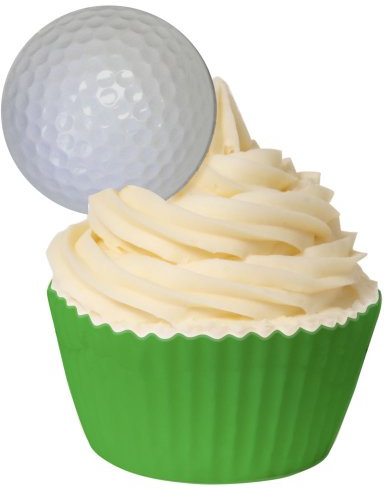Holly Cupcakes Beautiful Baking 12 Essbare Kuchendekorationen - Golfbälle / 12 Edible Wafer Cake Decorations: Golf Ball Toppers