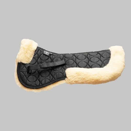 CALEVO - Sattelkissen aus Lammfell mit Fellrand Comfort Plus