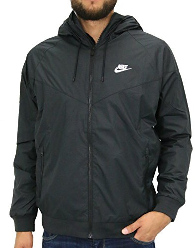 Nike Classic,Full Zip Veste Coupe-Vent Homme, Noir/Bleu, FR : L (Taille Fabricant : L)