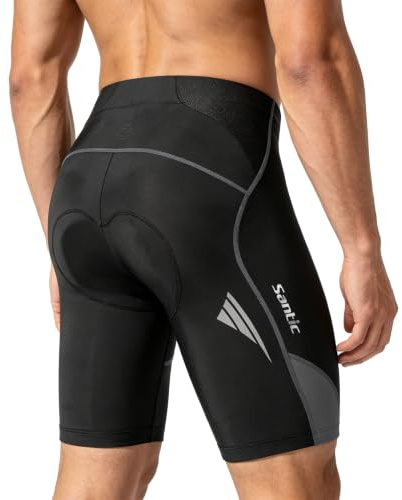 Santic Pantaloncini Ciclismo Uomo Imbottiti Corti Pantaloncini Bicicletta