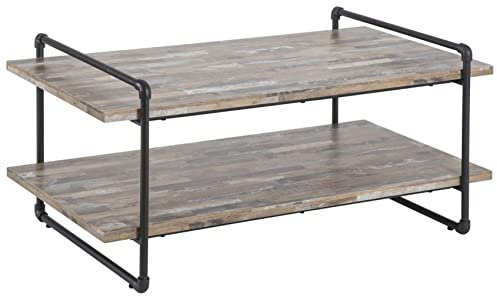 Reality Import Factory 6 Couchtisch, Spanplatte, Treibholz Look, 110 x 64 x 50 cm
