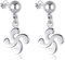 TALISMAN JEWELRY Orecchini lunghi a gancio con Lauburu in argento