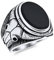 Herren Signet Ring Mit Schwarzem Onyx Oval Edelstein Im Western Stil Mit Texas Longhorn Büffel Kuh Schädel Antilopen Und Ziegen Schädel Aus .925 Sterling Silber Hergestellt In Der Türkei Und Anpassbar