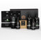 The Man Company Ultimate Charcoal Detan Kit With Elegant Gift Box, Charcoal Body Wash, Shampoo, Face Scrub, Face Wash, Soap, Sheet Mask*2, Cleansing Gel, Gift Set For Him 8 Count (Pack Of 1) White