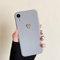 DEFBSC Case for iPhone XR, Fashion Cute Love-Heart Shape Silicone Case Shockproof Soft TPU Back Protective Cover - Grey