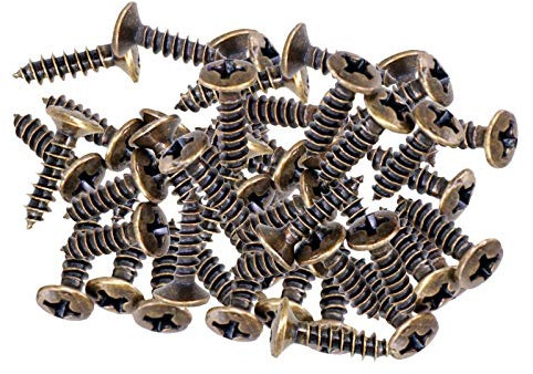 50 Packung Pickguard Befestigungsschrauben/SQ E Gitarren DIY Zubehörteil, Bronze 3x12mm