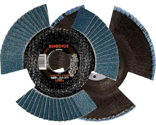 RHODIUS PROline VISION PRO Fächerschleifscheibe 125 x 22,23 mm K60 5 Stk