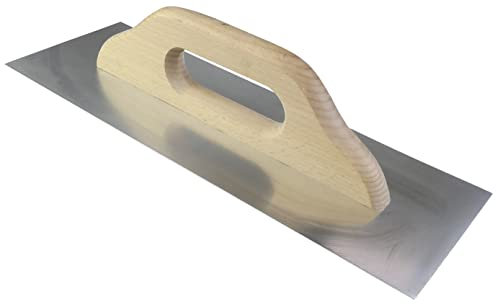 AERZETIX - C54546 - Cazzuola frattone di finitura - spatola senza denti - 128x380mm - manico in legno e lama in acciaio