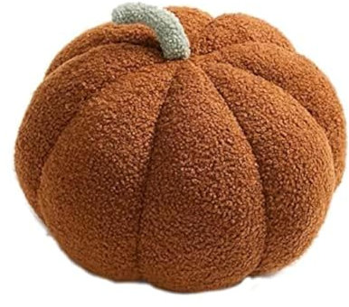 SZETOSY Kürbis-Dekokissen, Kürbis-Design, dekorativ für Zuhause, Kingdergarden, Fotografie, Halloween, Dekokissen, 28 cm, Braun
