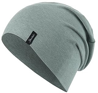 Sterntaler OCS Beanie melange - Lässige Slouch Beanie Mütze aus Melange Singlejersey (Bio) - Unisex Kopfbedeckung - variabel tragbar - Baby und Kinder Übergangsmütze- steingrün, Größe 49