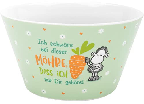 Sheepworld Schale mit Motiv Möhre | Porzellan, 60 cl, Frühstücksschale mit Spruch | Geschenk, Müslischale | 48037