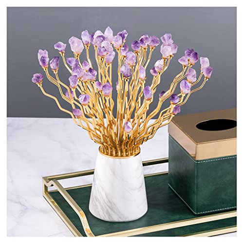 KIZQYN Money Tree Healing Edelstein Bonsai Ornamente Wohnzimmer Aura Balance Energie Meditation Feng Shui Reichtum Kristall Ornamente Hauswarming Geschenke Feng Shui Decor Tree