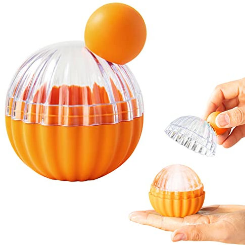 Nexoria Light Bulb Ice Ball Molds, Round Ice Cube Moulds Reusable Large Ice Ball Maker Mould Creative Bulbs Ice Hockey Maker for Coffee Juice Milk Cocktail Whiskey (Orange)