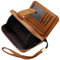 YUHAN PRETTY RFID-blockierende Kreditkartenetui für Frauen, große Kapazität, Armband, Faltleder, Kartenetui, Organizer, Vintage Brown