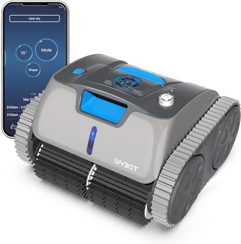 WYBOT Poolroboter mit Akku (15000-mAh), App mit intelligenter Pfadplanung, 180 Min. Akku Poolsauger Bodensauger für Pools bis zu 120 m², 3-Motoren Pool Robotersauger (Osprey 700 MAX)