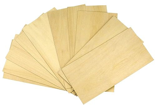 Madera de Balsa LEAFS 24 Piezas Madera Manualidades 200 * 100 * 2 mm Sin Pintar Madera Contrachapada Fina para Proyectos de Láser Artes y Manualidades Grabado en Modelado Calado Bricolaje