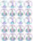 edible 20 x Mermaid Birthday Personalised cupcake toppers uncut (wafer paper)