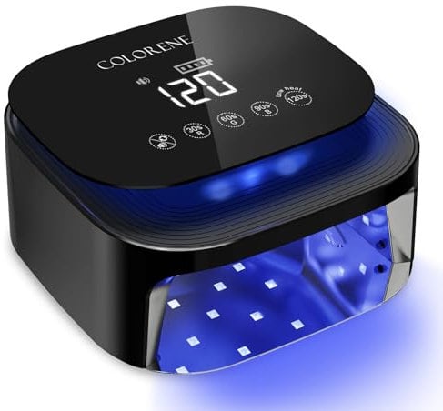 Lampada UV LED Senza Fili Del Chiodo, 60W Ricaricabile Nail Light Quick Curing Dryer, Intelligente Sensore e LCD Dell'esposizione, Portatile 30 Perline La Luce Del Chiodo Con 4 Impostazioni Del Time