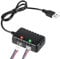 URGENEX Charger Cable 2S 7.4V 1 to 2 USB Charger Replacement for SCX24 RC Car 1A with XH-3P Connector Compatible with Axial SCX10 7.4V 2S Lipo Battery RC Car Truck Drone Boat Quadcopter and Airsoft