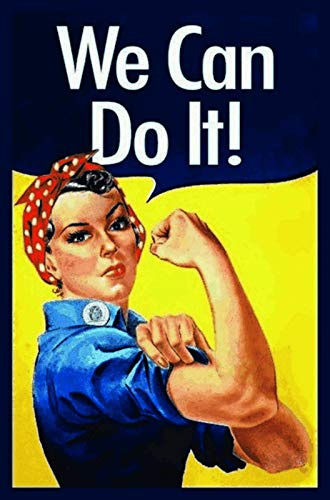 Ontrada Blechschild 30x40cm gewölbt We can do it Sprüche Schild