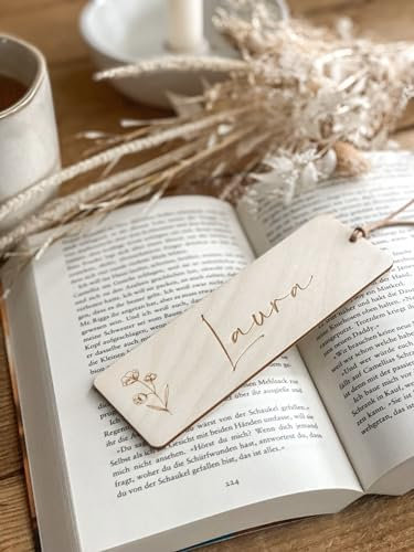 Personalisiertes Lesezeichen (zweite Blume)