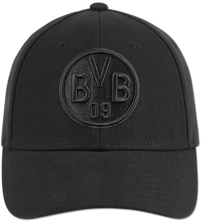 Borussia Dortmund BVB Logo Cap (DE/NL/SE/PL, Alphanumerisch, Einheitsgröße, schwarz)