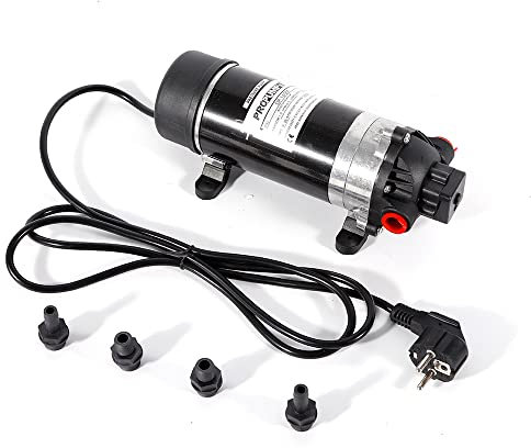 Bomba de agua de 160 psi, alta presión, 220 V CC, membrana autocebante, bomba de agua para caravana, camping, barco, jardín marino
