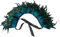 DolceTiger Damen Federschal Vintage Feder Umhänge Schulterumhang Cape Gothic Kragen Federboa Kostüm Vogel Pfau Kostüm Damen Karneval Kostüm Samba Kostüm für Karneval Halloween Maskerade (Blue)