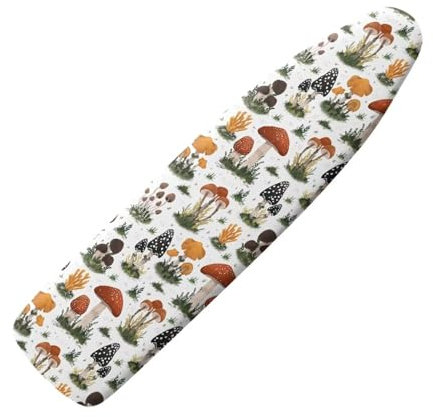 HOWILATH Mushroom Ironing Board Cover 125 x 45cm Ironing Board Decor Accessory Cover Non-slip Ironing Covers with Elastic Edge, Easy to Clean-L