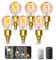 Aigostar Alexa Glühbirne E14， Smart LED Vintage Lampe， Smarte Glühbirne G45 Bernstein Globe， 4.5W 470LM， Warmweiß Dimmbar 2700K -6500K， Kompatibel mit Alexa und Google Home， 6 Stücke