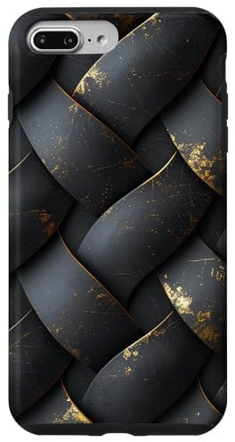 Hülle für iPhone 7 Plus/8 Plus Carbon Muster, schwarzes Design