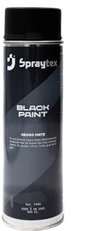 Genérico PINTURA NEGRA MATE 500 ML., Pintura para coches, Resistencia a golpes, impacto y agentes externos, Color Negro Mate Original, Secado rápido (RAL9005)