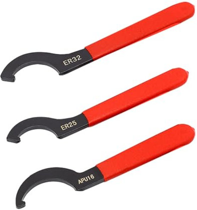 Hibucuo 3pcs Coil Over Wrench Shock Spanner Adjustable C Shape Wrenches Tool,Spanner Wrench Set for Motorcycle Bike(3 Size)