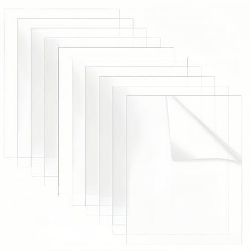 HJYDGJ 10 placas acrílicas de plástico transparente de 1 mm de grosor, placas de plástico transparente, placas de cristal acrílico, A4, placas, placa de plástico para pantalla, marcos de