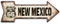 New Mexico US Route 66 Pfeil Blechschild, nostalgische Vintage-Metall-Wanddekoration, 15,2 x 45,7 cm