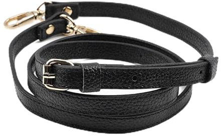 WENH Correa for Bolsos de Cuero, Correas Cruzadas de Repuesto Ajustables, herrajes Dorados for Mujer, Accesorios for Bolsos DIY(Black)