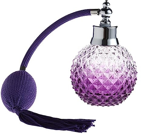 BIUDECO 100ml Refillable Airbag Perfume Sprayer Long Tube Spray Bottle Purple for Travel and Daily Use