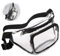 Jidyllic Transparente Gürteltasche,Transparent Waist Bag with Adjustable Belt Stadium Approved Bauchtasche Holographic Klar Hüfttasche für Damen Herren Männer Jungen Laufen Wandern Reisen Sport