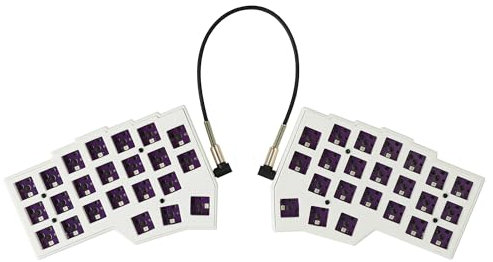 YMDK - Teclado dividido Corne V4.1, 46 teclas, ergonómico, intercambiable en caliente, 40% diseño, 3D, PLA RGB QMK, vial programable, mini teclado no empotrado para juegos