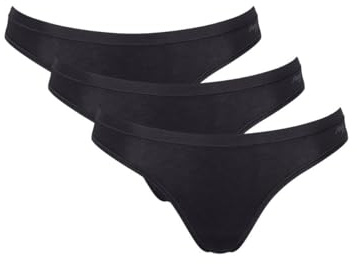 Sloggi GO Daily Cotton Mini Slips Knickers Brief 3er Pack 95% Baumwolle Slips Schwarz, Schwarz, XS