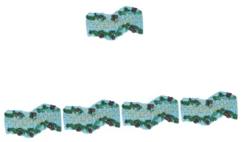 Sosoport 5Pcs Porte décorations Pierres Faux Rocher Décoratif Mur Jardin Miniature résine décoration terrasse Décoration extérieure Ornements de bonsaï Petits Ornements de Jardin Sky-Blue